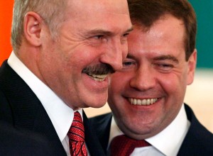 А. Лукашенко и Д. Медведев 