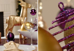 Новогодняя сервировка стола - “Золото и пурпур”