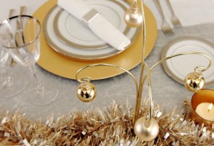 Новогодняя сервировка стола - “Золото и серебро”