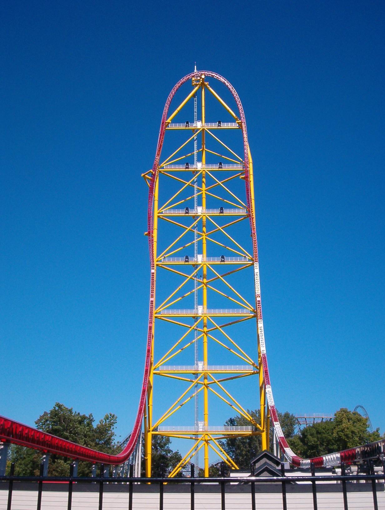 Top thrill dragster pov