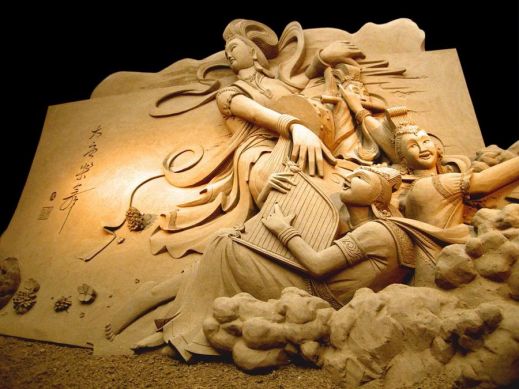 Удивительные песчаные скульптуры от китайского мастера