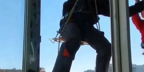 Замена стеклопакетов на высоте