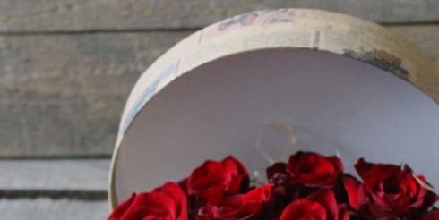 Как сделать цветы в коробке