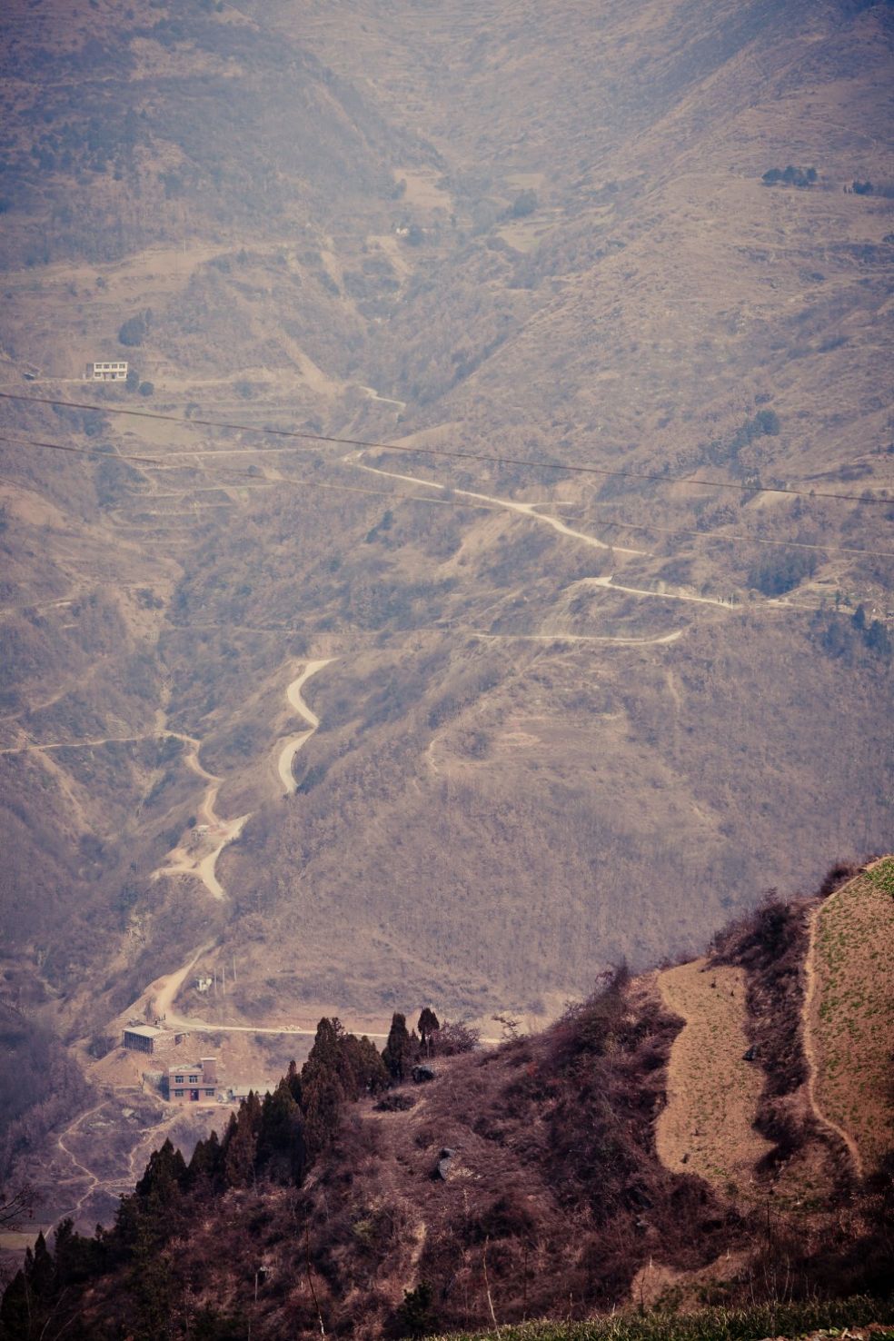 Дороги близ Анканга, провинция Шэньси